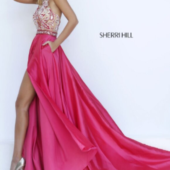 Sherri Hill Formal Dress Style 50076 Turquoise Size 0, NWT - Picture 1 of 12